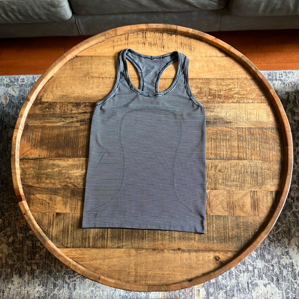 Lululemon Swiftly Tech Racerback Hyper Stripe Black (US 6)